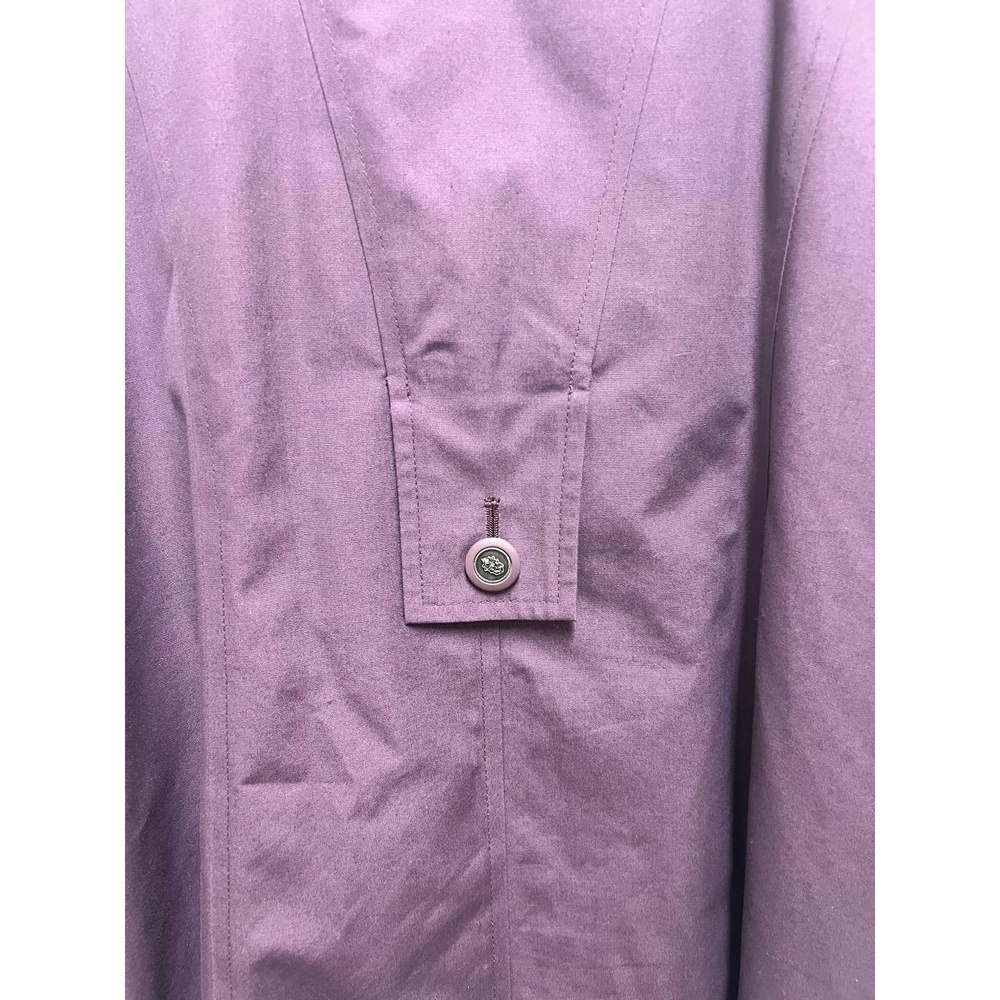 LONDON FOG Womens Size 8 Purple Classic Trench Coat Paisley Lined Vintage - Picture 8 of 13